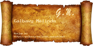 Galbavy Melinda névjegykártya