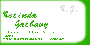 melinda galbavy business card